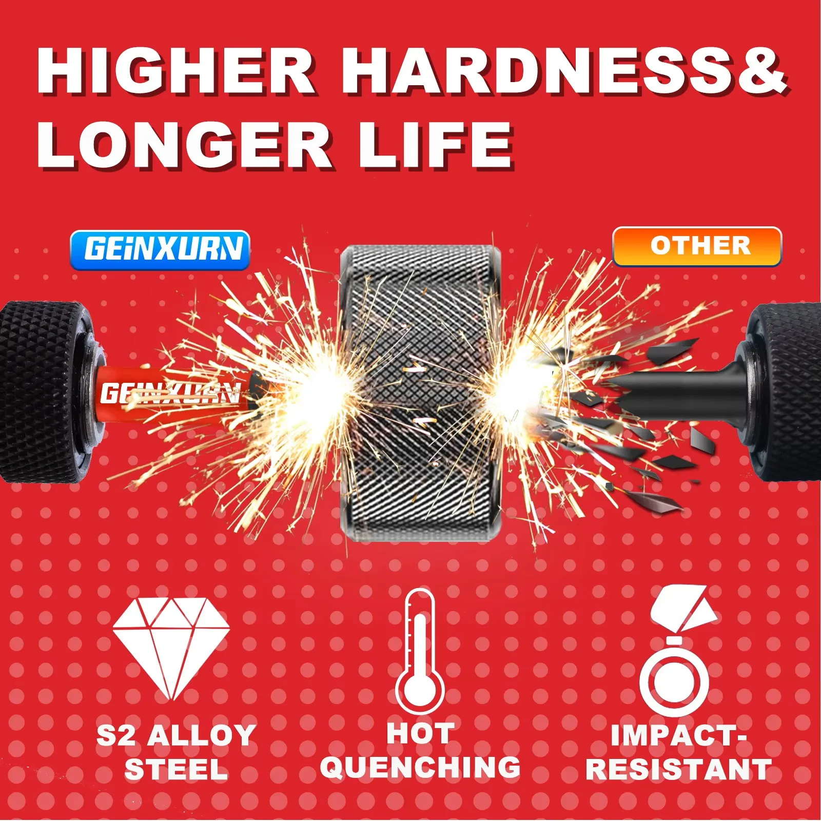 Geinxurn 2In S2 Magnetic T20 Torx Bits With Base, Motorcycle Repair Tools&Suitable for Motorcycle Maintenance - view 5