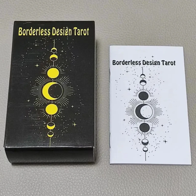 

10.3*6cm Borderless Design Tarot 78 Cards with Guidebook for Beginners