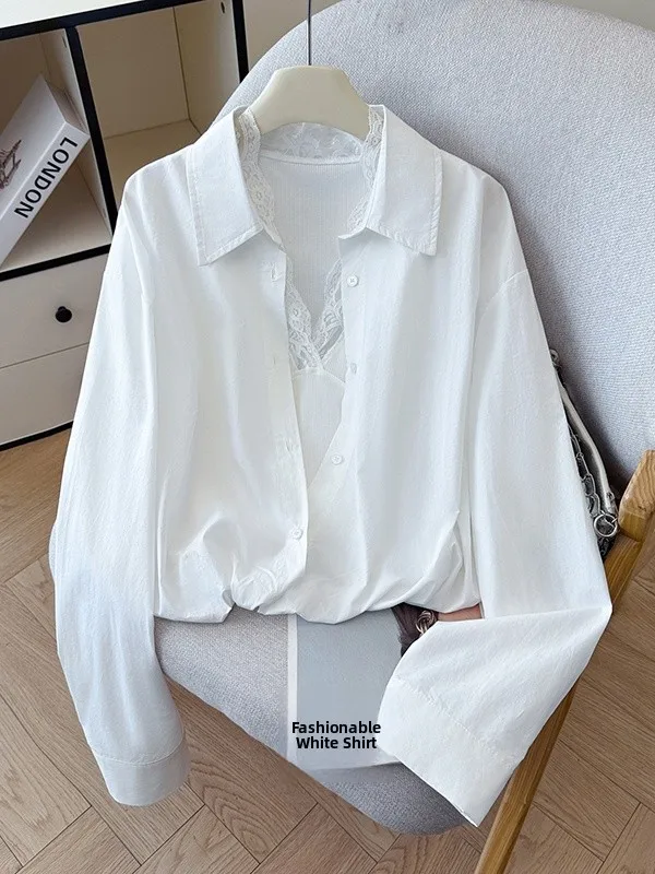 

Весна 2026: Новинка! Комплект из двух предметов с кружевными вставками и эффектом двухслойности, женский, с завышенной талией, асимметричный дизайн, стройнящий силуэт, хлопковая смесь.