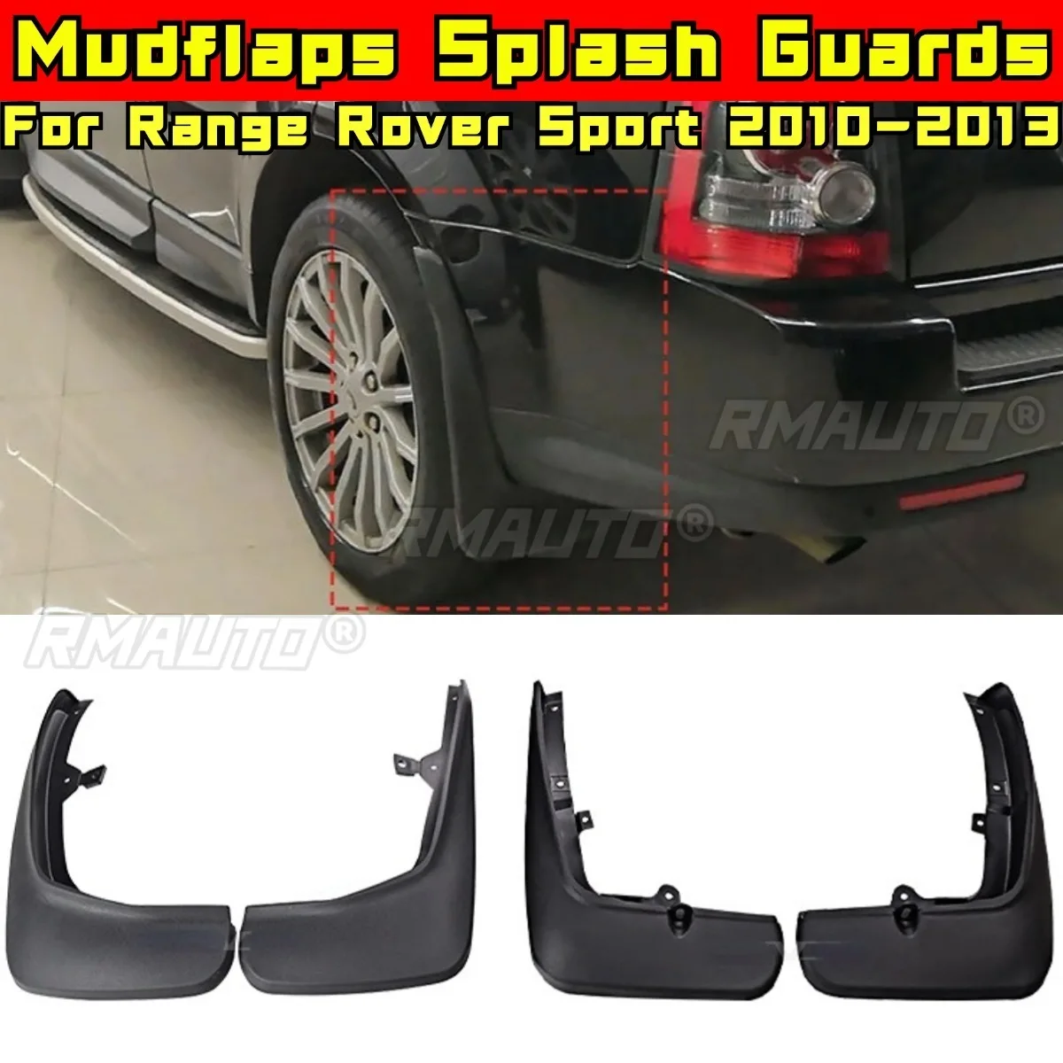 

For Range Rover Sport 2010-2013 Exterior Accessories Mudflaps Splash Guards Front Rear Fender Mudguards Modification Part