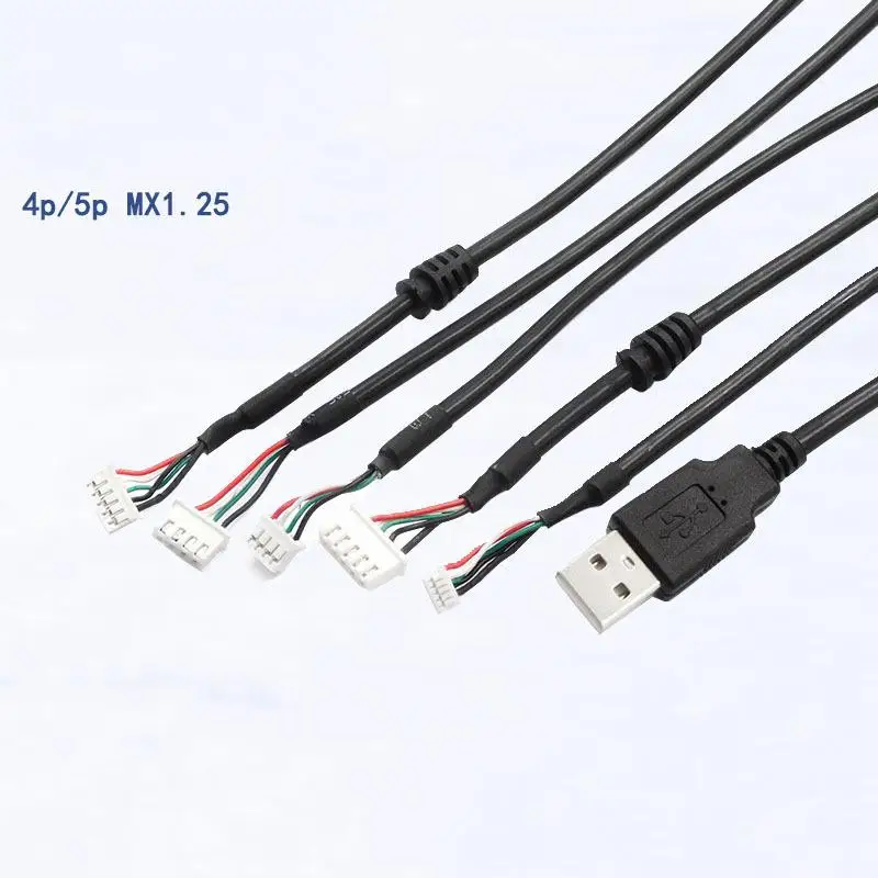 USB 2.0 to MX1.25 Terminal Cable, 30cm-1.5M 4/5 Pin Connector for USB Cameras
