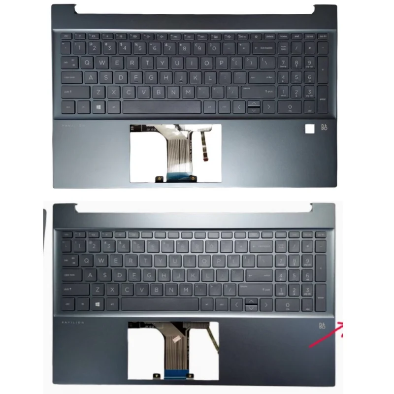 

Z New For HP Pavilion 15-EH 15-EG Palmrest w/ FRP Backlit Keyboard M08918-001 Blue