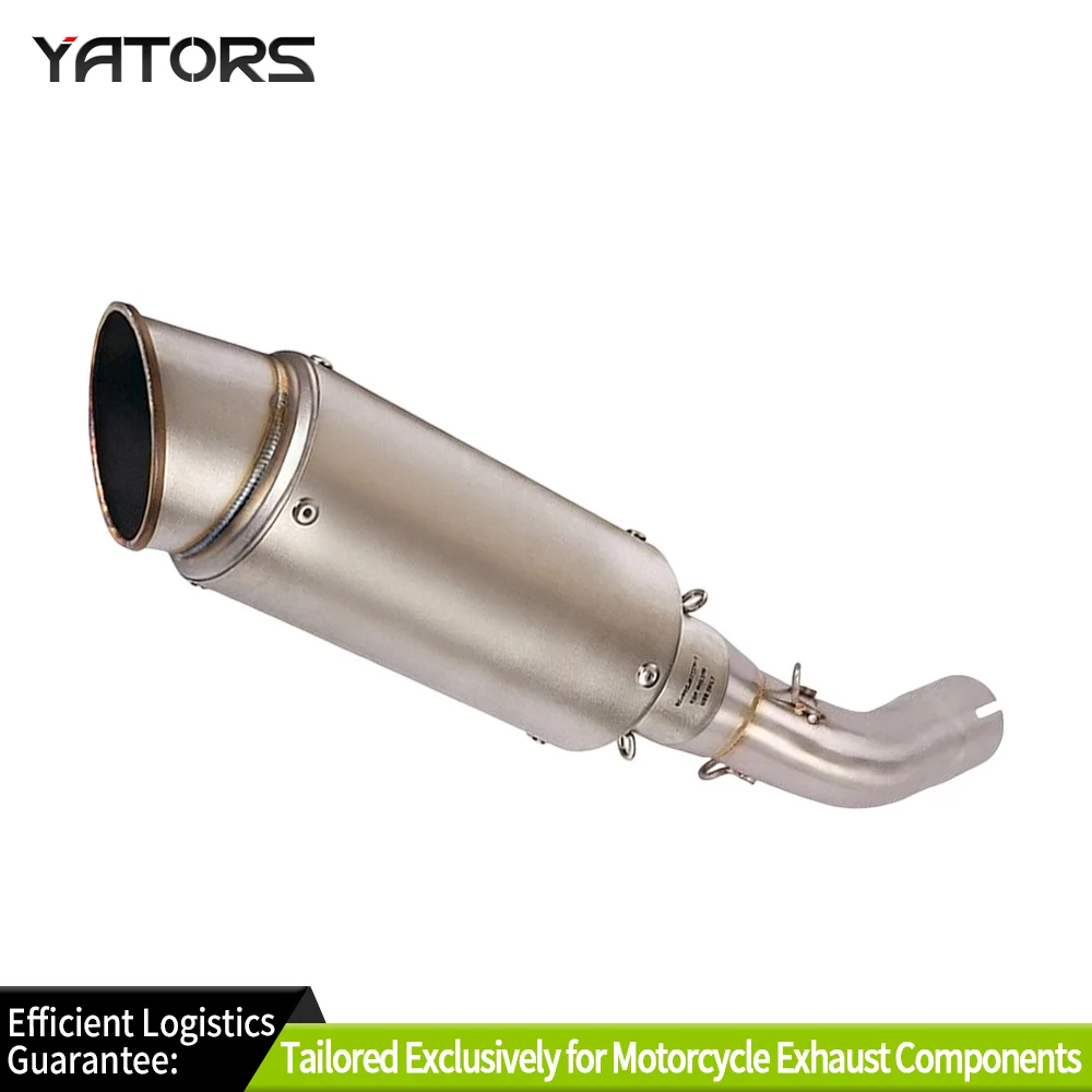 

Exhaust Systems For Suzuki SV650 2016-2024 Slip On System Exhaust Mid Tail Pipe Silver Muffler Exhausts Pipes