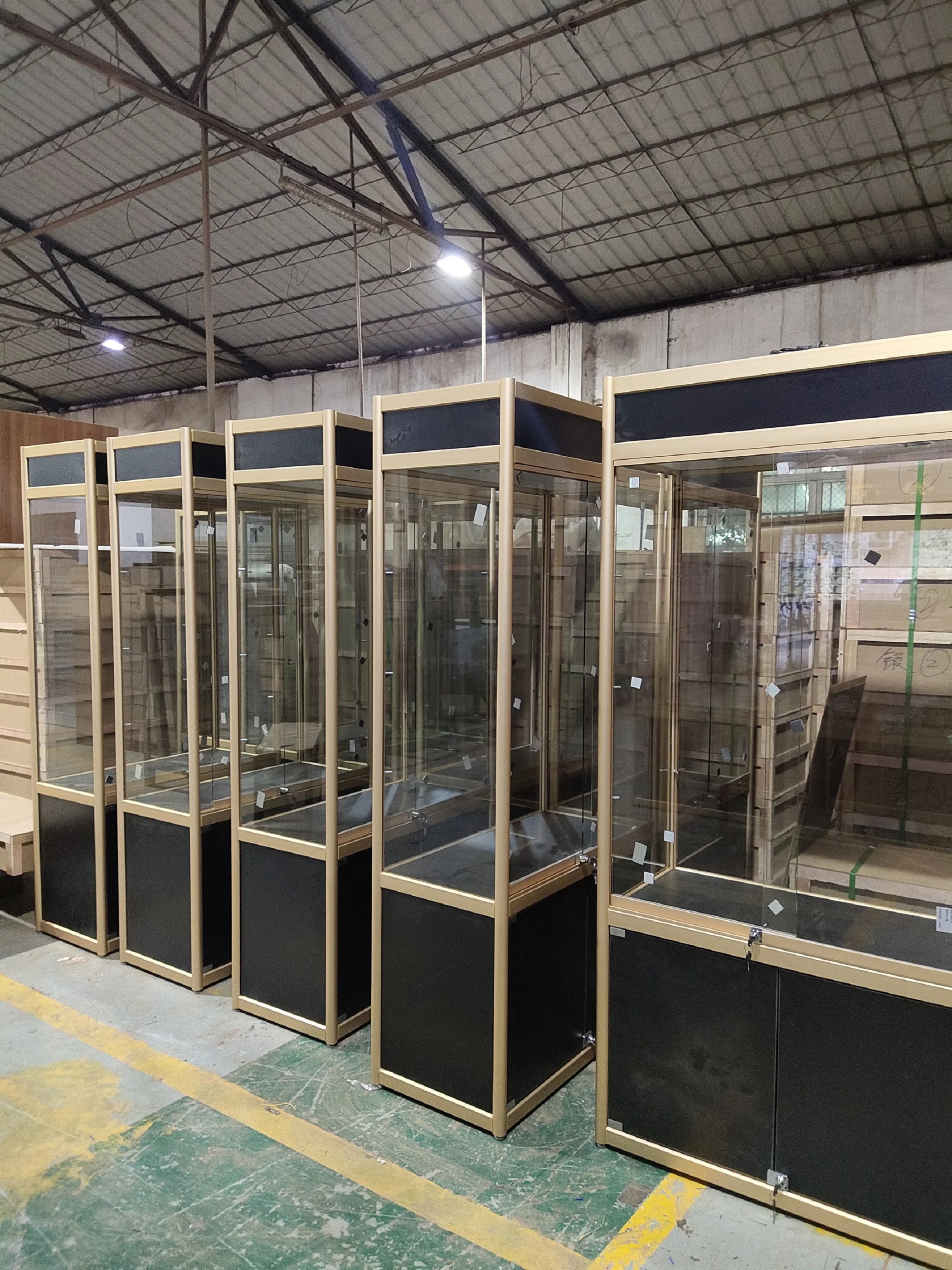 Custom.Tall Glass Jewelry Display Cabinet Display showcase with Lock for Sale