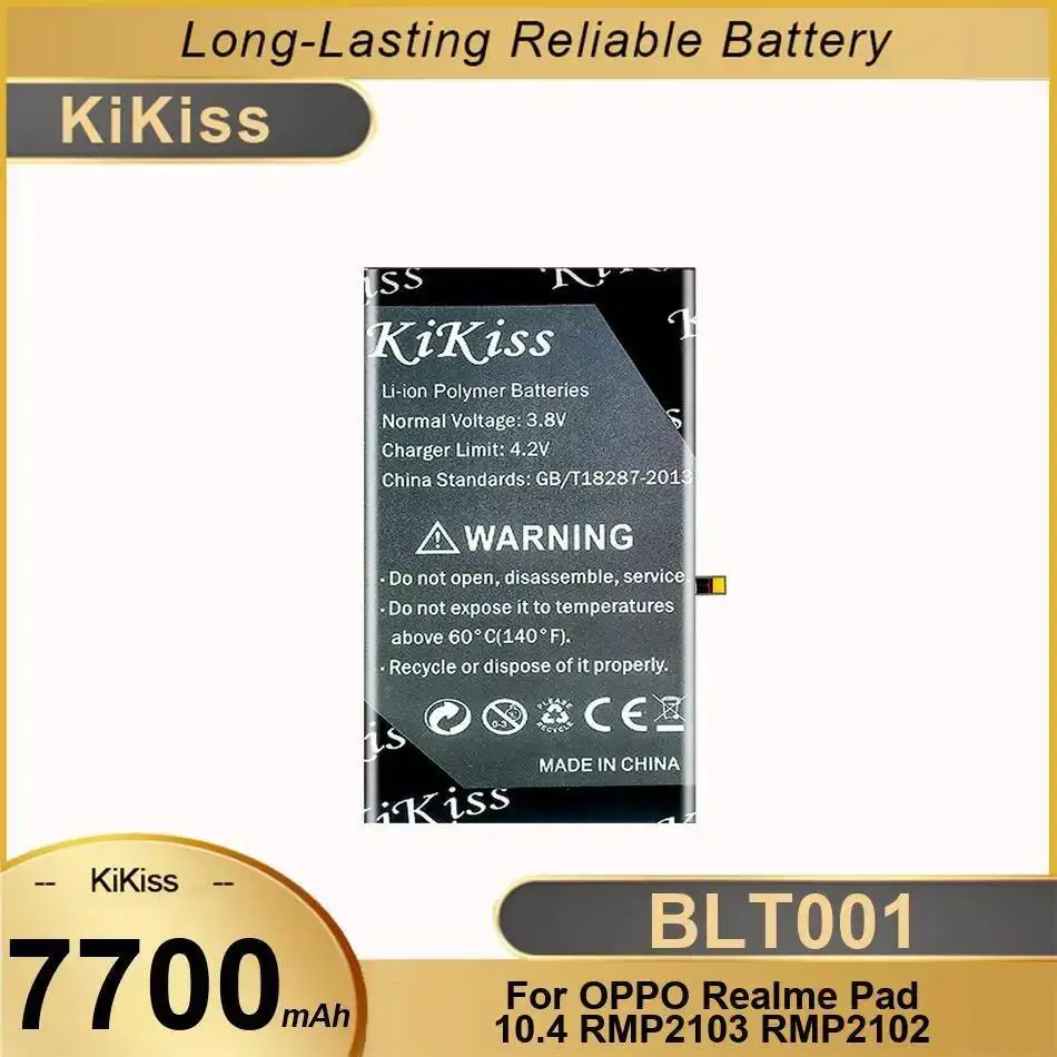 

BLT001 Tablet Battery For Oppo Realme Pad 10.4 RMP2103 RMP2102 Good Low-Temperature Performance 7700Mah