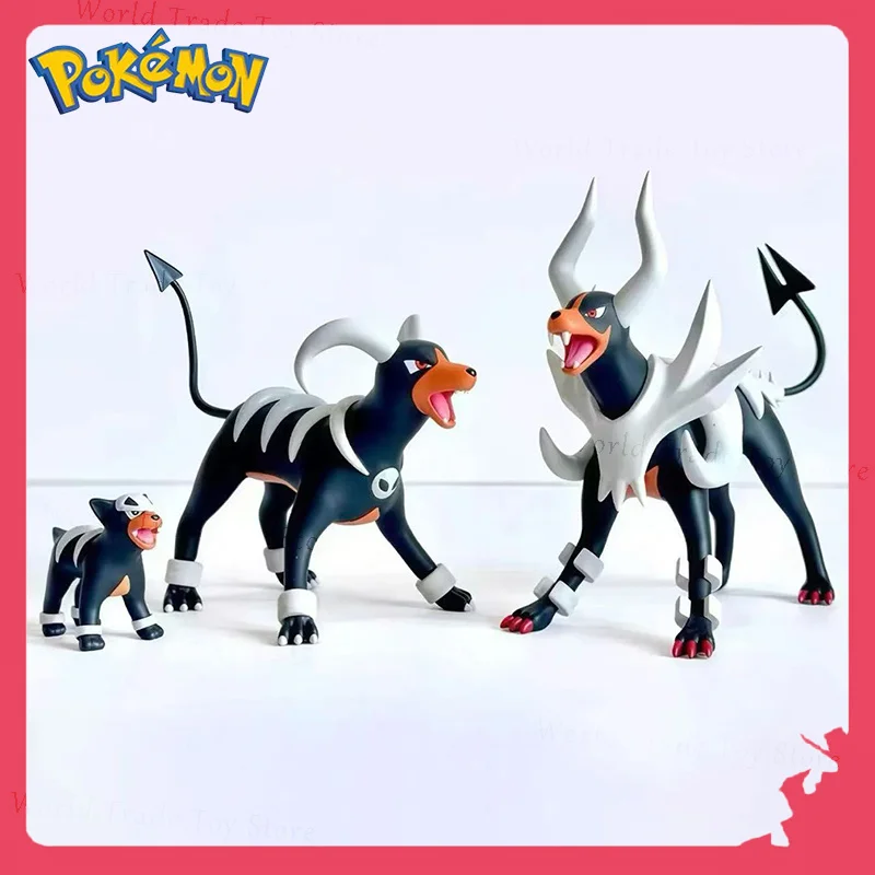 Nueva réplica de alta calidad de la serie Pok é mon, grupo de evolución de Houndoom, juguetes de anime, figuras modelo GK, exquisitos juguetes para regalos de cumpleaños