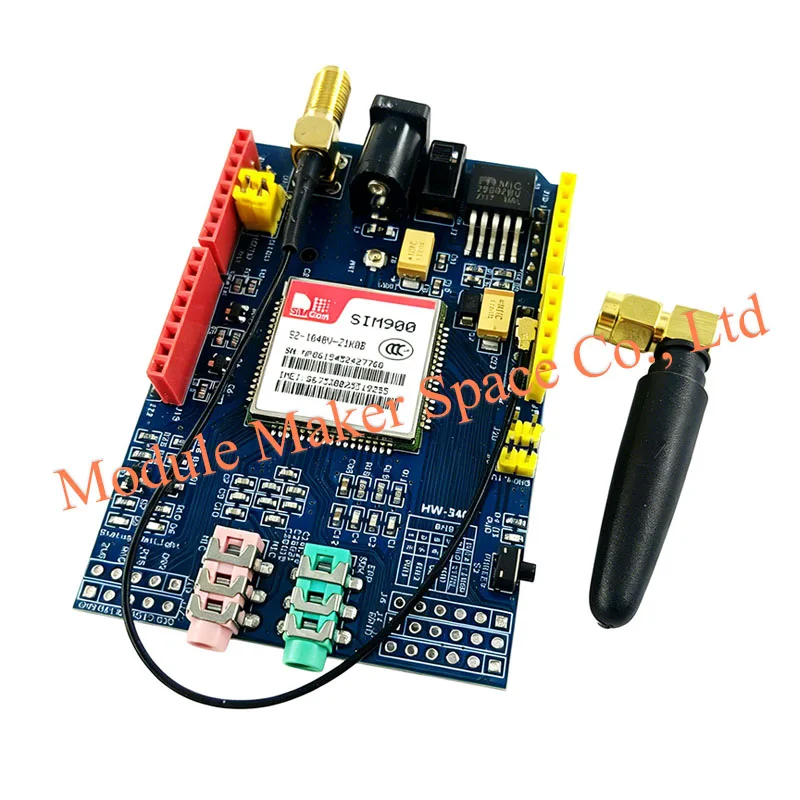 SIM900 GSM GPRS Shield Expansion Board for Arduino, Quad-Band Module with Antenna