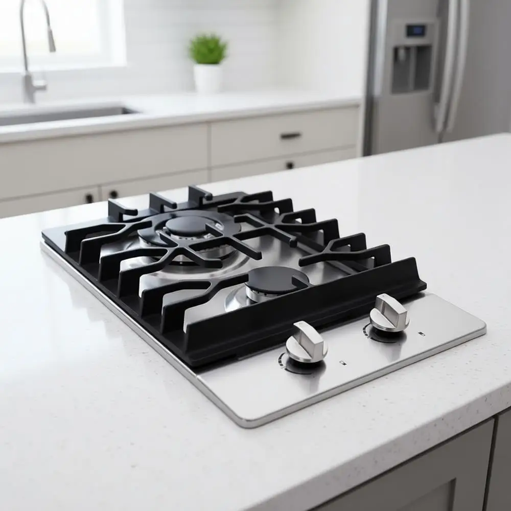 

12 Dual-Fuel Built-in Stainless Steel Gas Stove with 2 Burners, Suitable for RVs and Outdoor Use