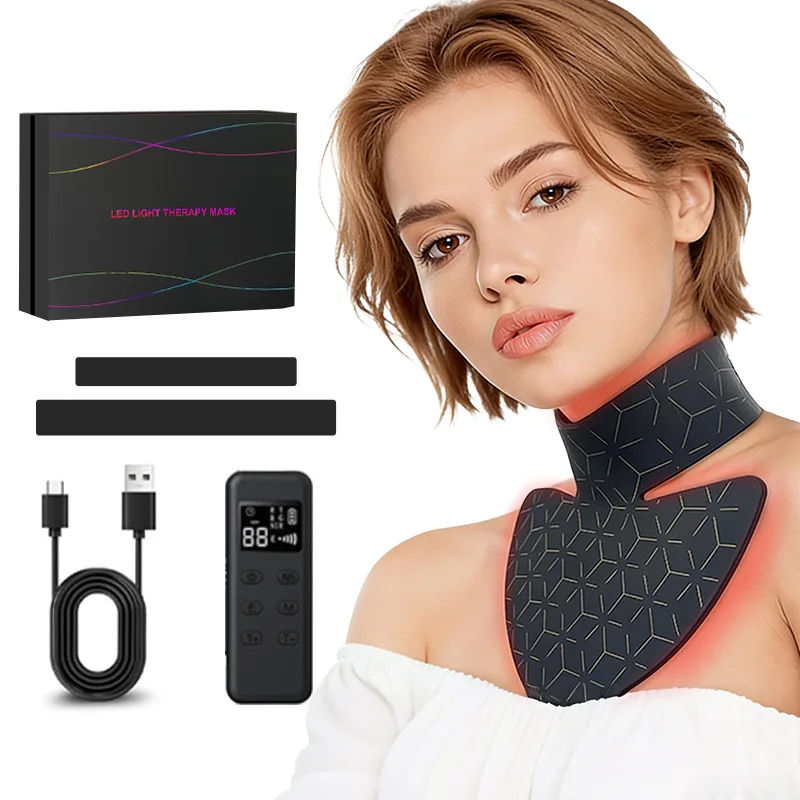 LED Color Light Beauty Mask Photon Rejuvenation Instrument Household Face Red Light EMS Microcurrent Silicone Mask Instrument