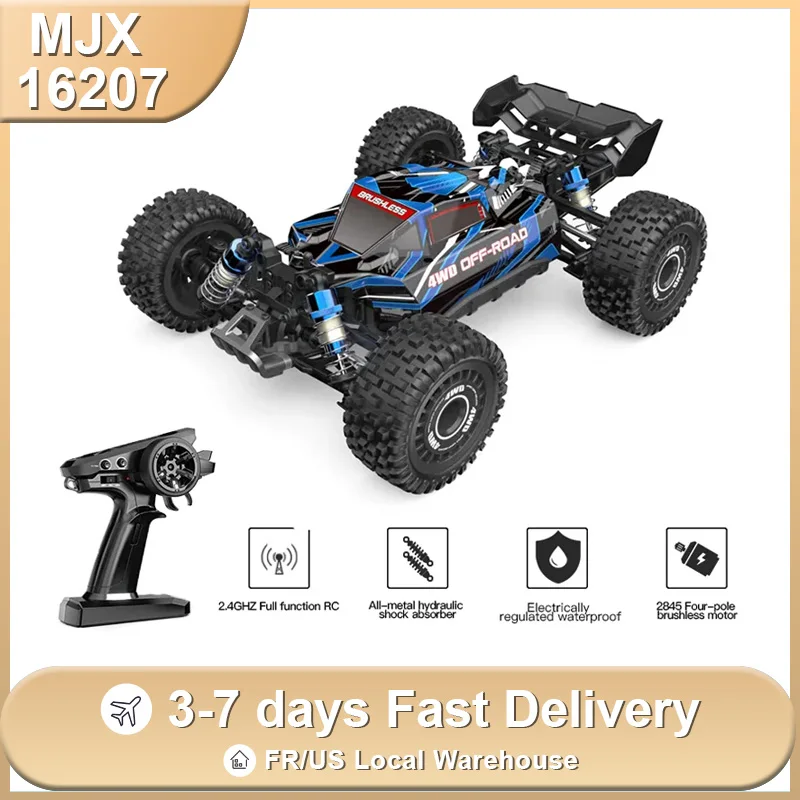 MJX 16207 Hyper Go 70km/h Brushless Rc Car 70KM/H High Speed Drift Cars 1/16 2.4G 4WD Racing Car Off-Road Remote Control Truck