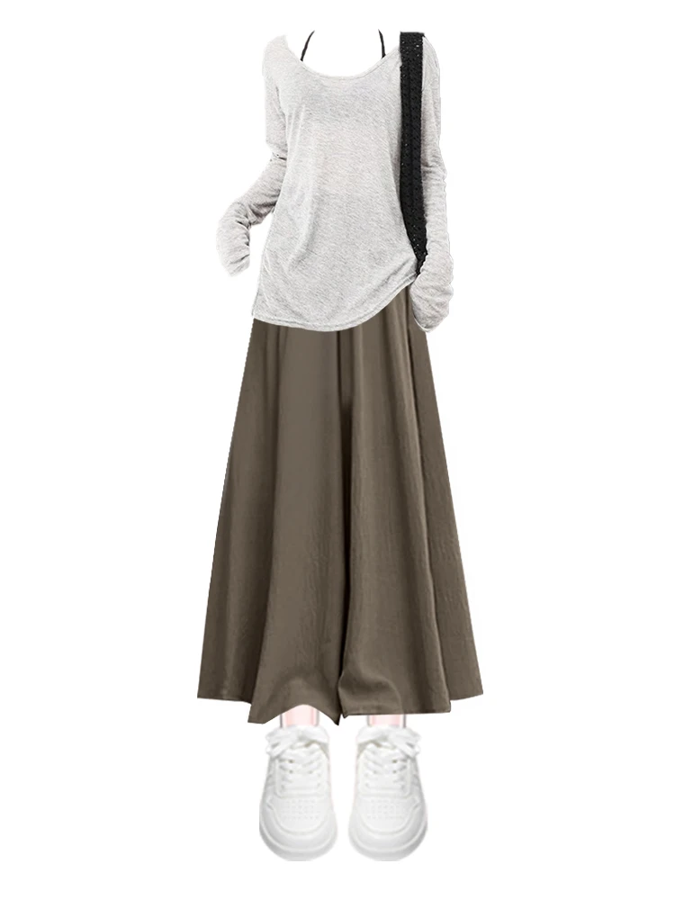 Summer Faion Set Thin Long Sve Sun Protection Cover up ter Top High Waist Slimming Skirt Pants Tee Piece Set