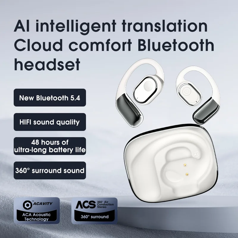 

For Hanging ear wireless headset X3 is specially designed for open customizable intelligent AI translation, Bluetooth headset