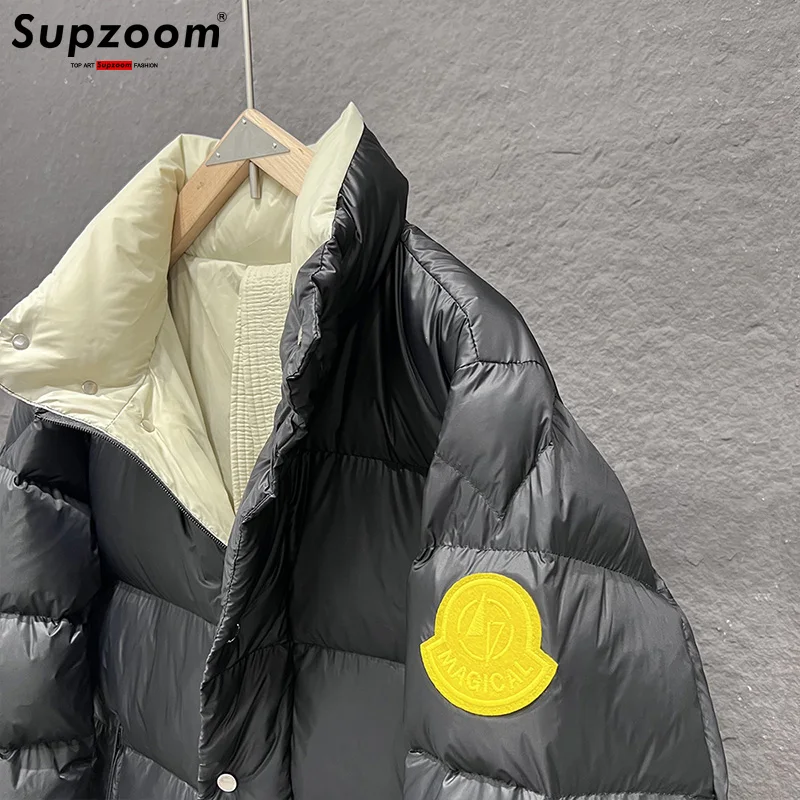 Supzoom New Arrival Top Fashion Autumn And Winter Shiny Large Warm Coat Casual Thicken Couple Bread Down Jacket Men