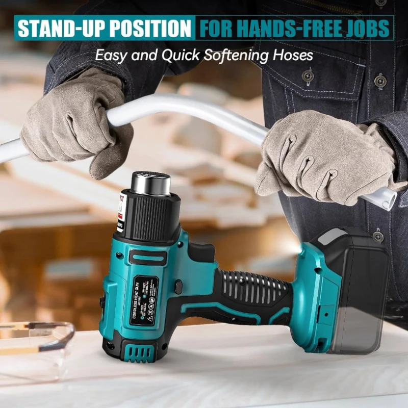 Макита 550 ° Тепловая пушка с контролем температуры C, беспроводной ручной фен со светодиодным дисплеем, паяльная термовентилятор, новинка 18 В