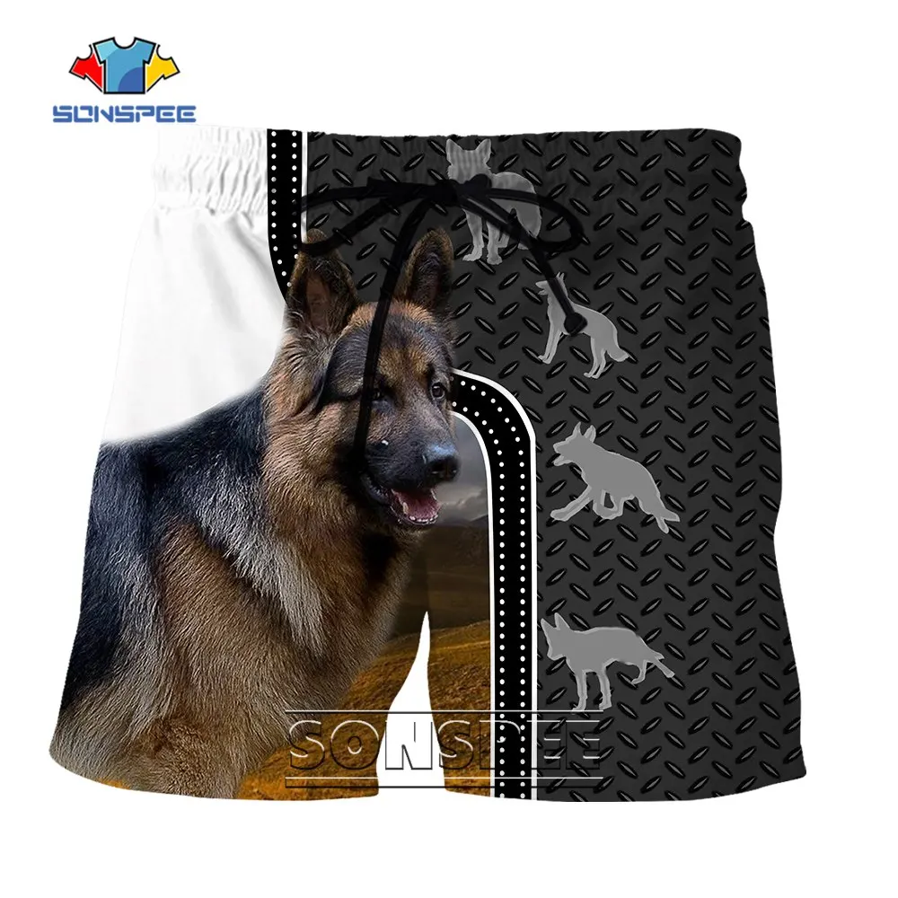 

SONSPEE Cute Dog Animal Summer 3D Printed Shorts Men Women Fitness Beach Short Pants Cool Collie Harajuku Casual Clothing