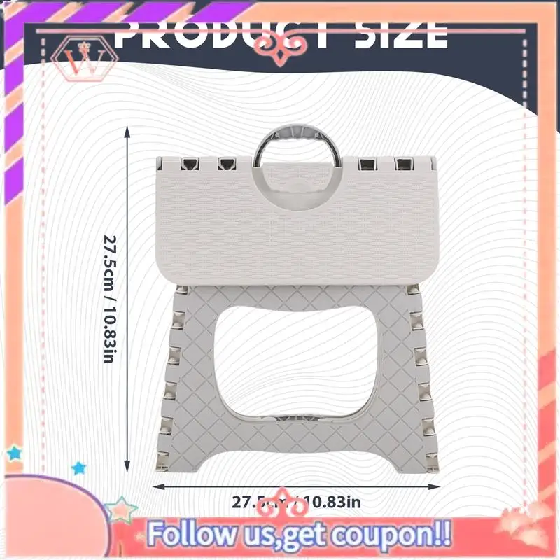 مقعد قابل للطي مطور - محمول، حجم صغير لسهولة التخزين، سهل الاستخدام للبالغين في الحمام والحديقة والمطبخ #6