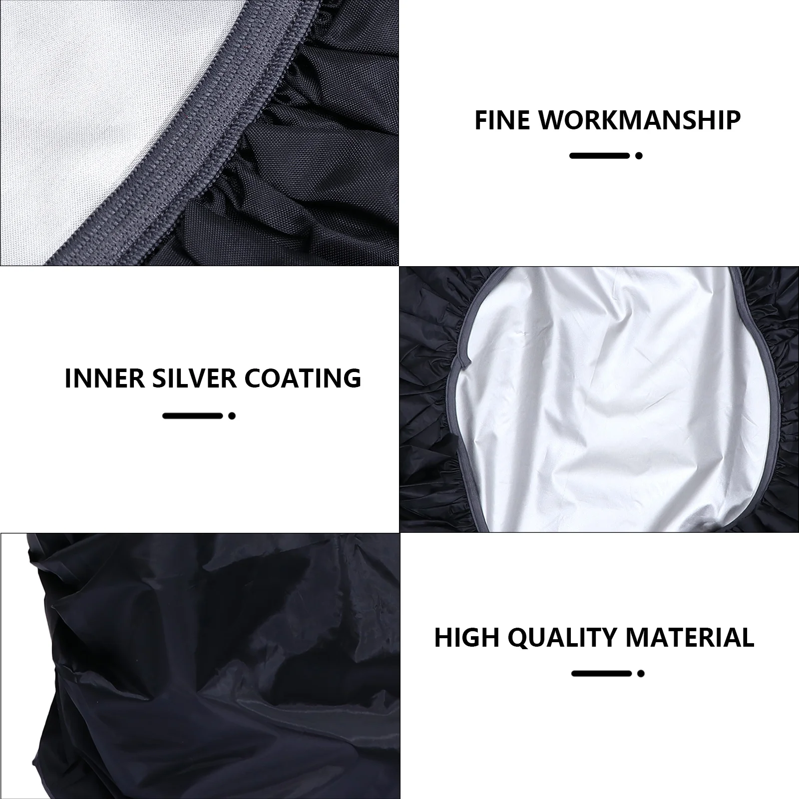 

Waterproof Tail Bag Cover Lightweight 190T Polyester Durable Silver Coating Protection Cycling Trunk Covers Bike