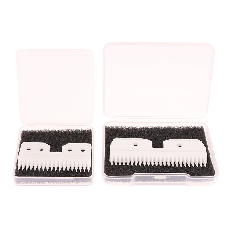 Керамическое подвижное лезвие с 18/24 зубьями для беспроводной машинки для стрижки, сменное лезвие, белое