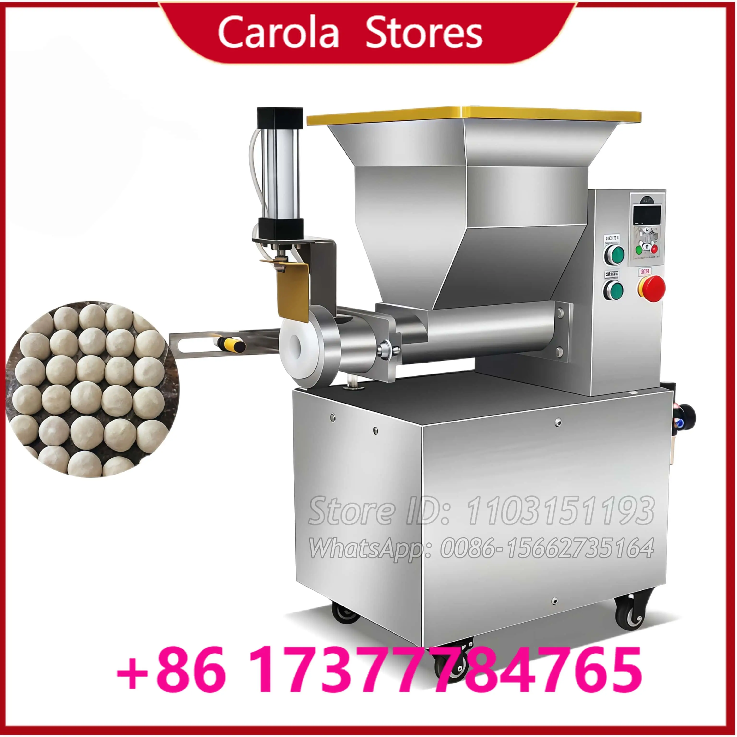 Highly Efficiency Pneumatic Pizza Dough Divider Rounder Cookie Dough Dividing Machine Dough Pressing