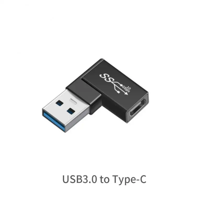 Adaptor USB jantan ke siku tipe-c, konverter tipe-c ke USB 3.0 transmisi kecepatan tinggi