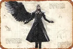 Sephiroth FFVII Music Poster Retro Metal tin Sign Halloween Tin Sign,Cave,Bar,Club, Home Wall Art Metal Tin Sign 8x12 inches