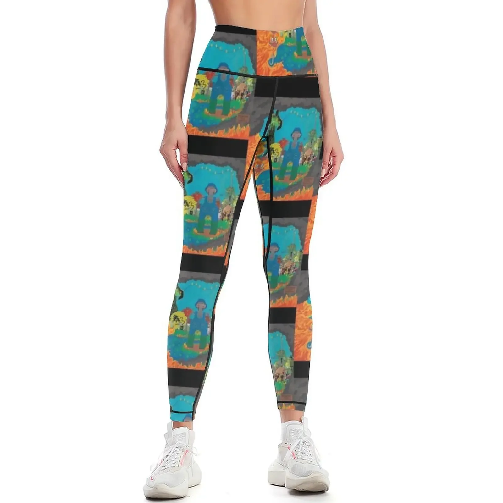 

King Gizzard Album Art Collage Leggings gym clothing harem pants sports for push up Women's tights Womens Leggings