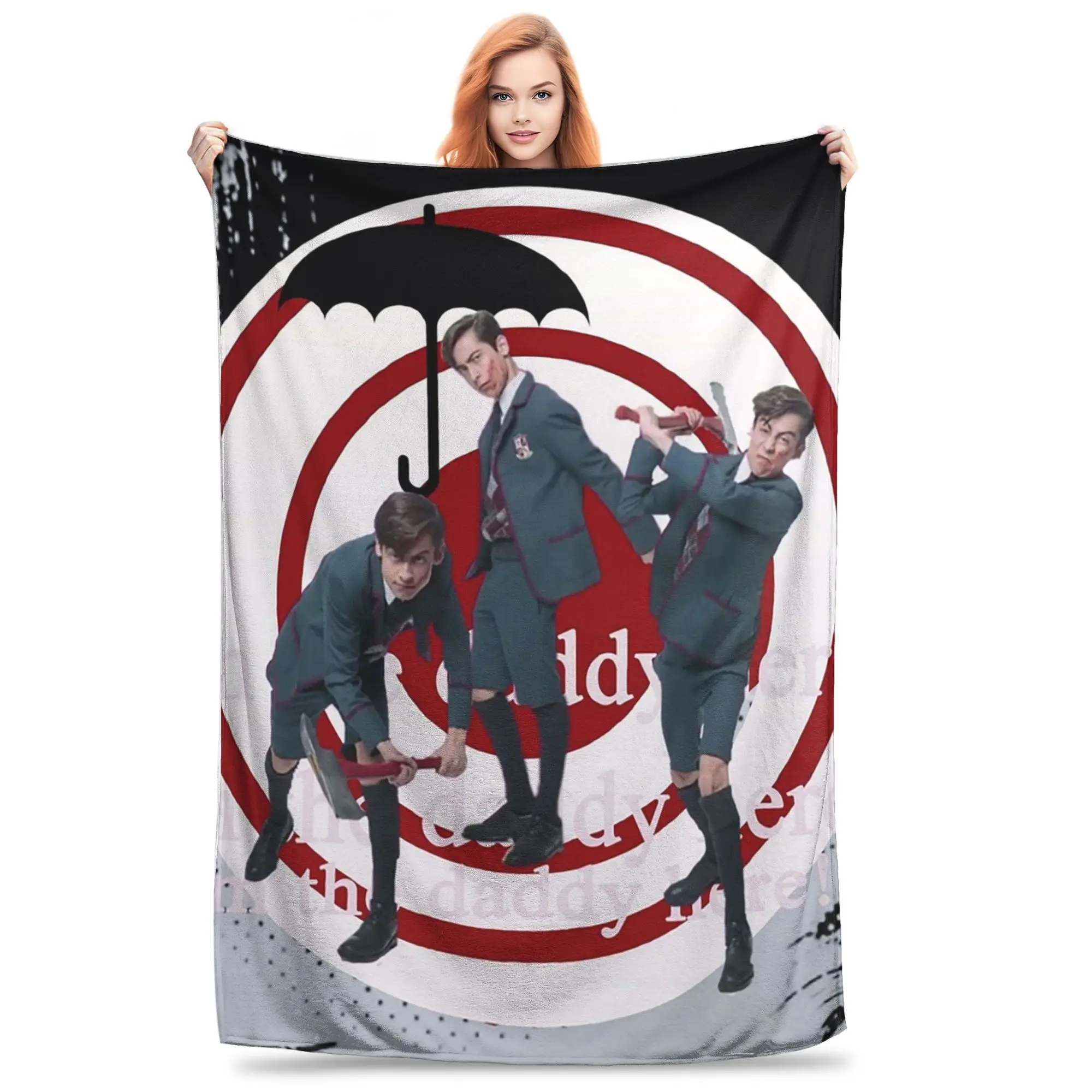 Number 5 The Umbrella Academy Im the Daddy Here! Blanket Soft Warm Flannel Throw Blanket Plush for Bed Living room Picnic Travel