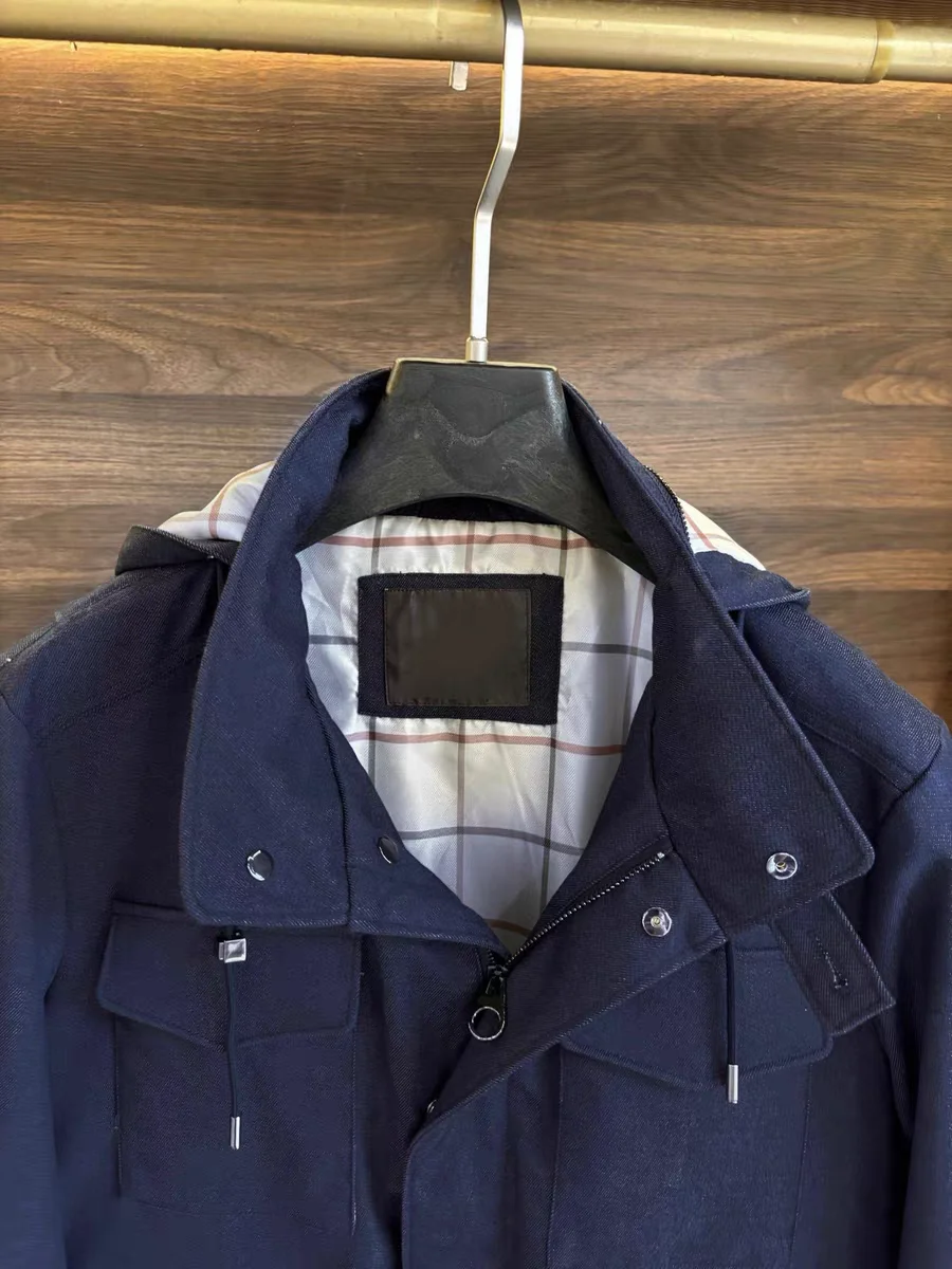 

LP traveler wool blend business casual minimalist hooded jacket