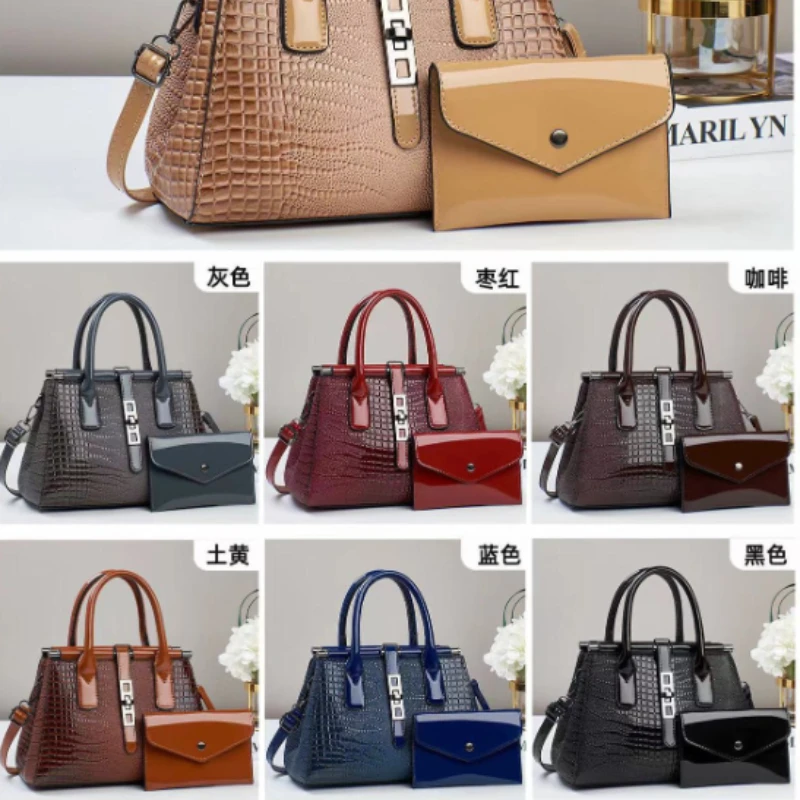 

Classic Retro Women Shoulder Bag Classic Crocodile Pattern Crossbody Bag Large Capacity Brand Designer Handbag Commuter Tote Bag