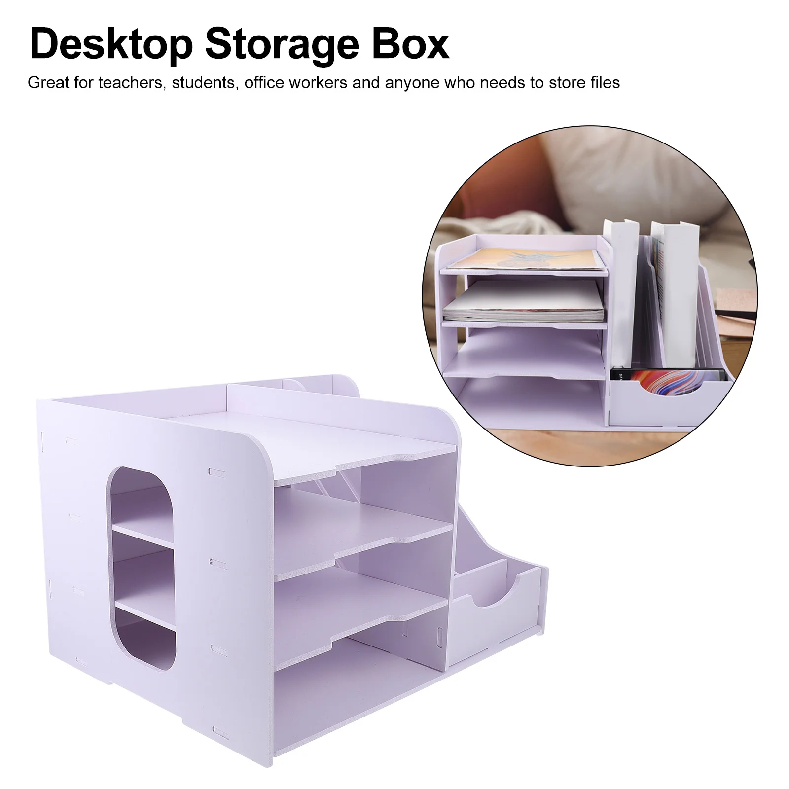 

1Pcs Desktop File Holder Premium Multiple-Layer Storage Rack Neatly Organize Books Files Paperwork Ideal for Office Study Room