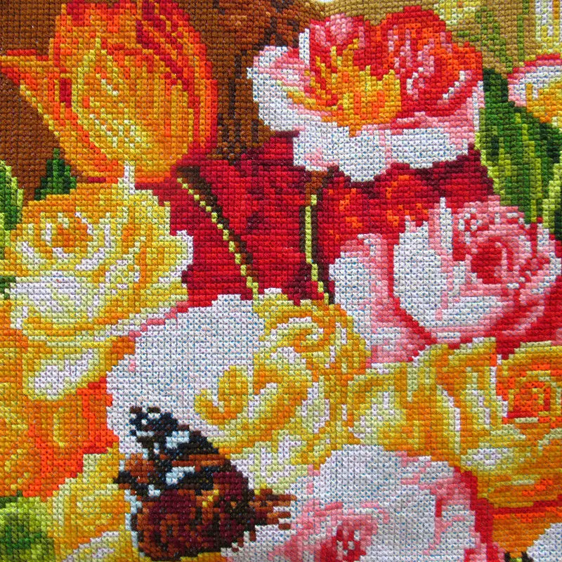 Pure handmade cross stitch finished products compete for beauty with full embroidery, new style living room, bedroom, European