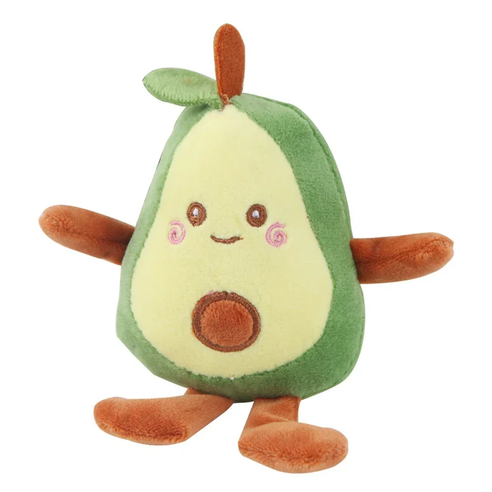 12cm Cute Cartoon Avocado Pendant Avocado Fruit Plush Toy Kawaii Stuffed Doll Plush Keychain Bag Pendant Birthday Gift for Kids