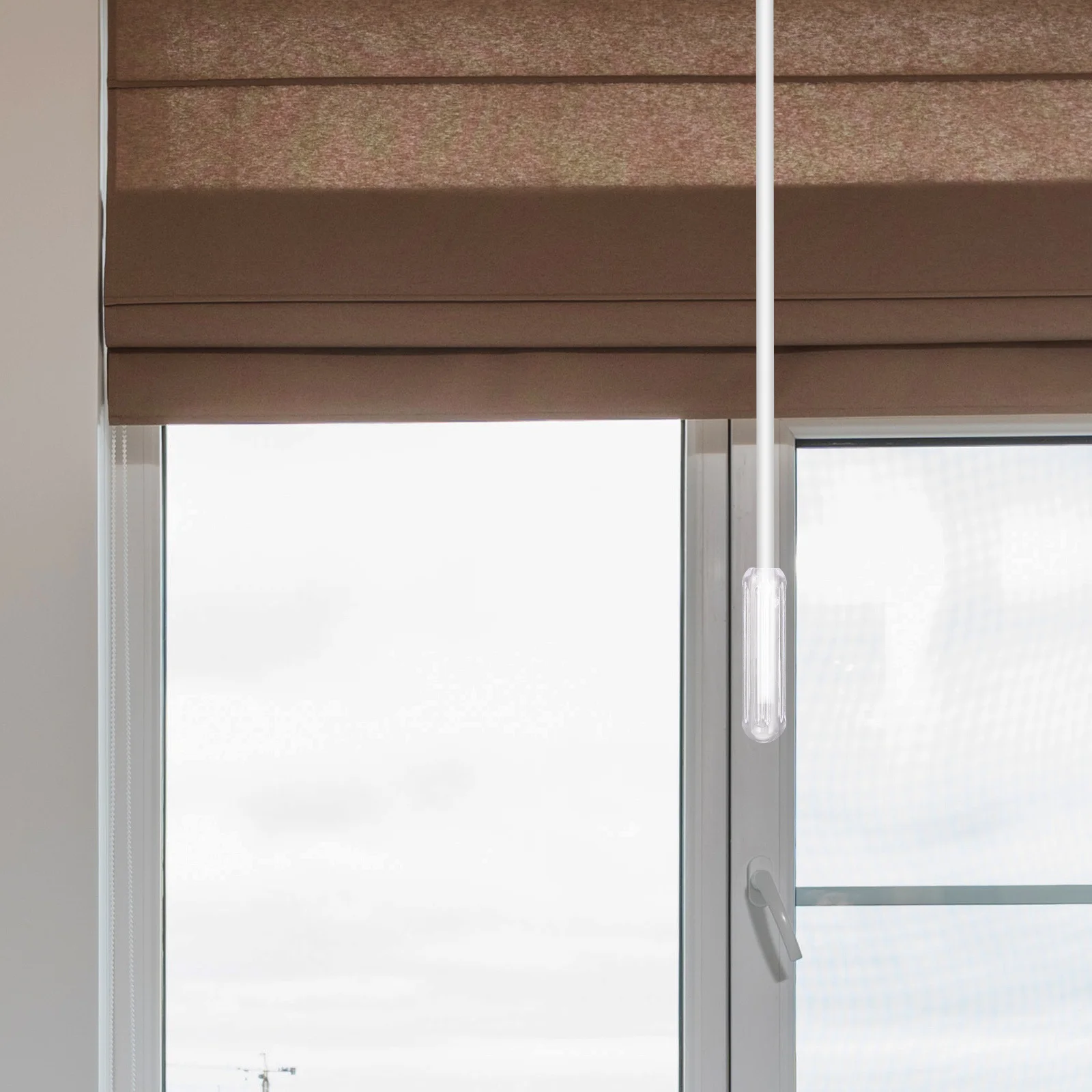 

6pcs Clear Curtain Rod Handle Grip Transparent Drapery Wand End Cap For Home Hotel Living Room Bedroom Decor Easy Diy