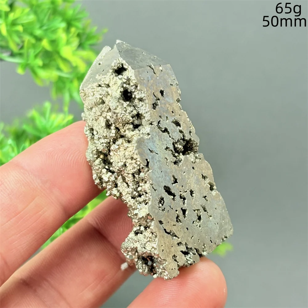 Natural Chalcopyrite Crystal Pillar Raw Stone Tower Polished Druzy Pyramid Point Home Decorative Ornaments