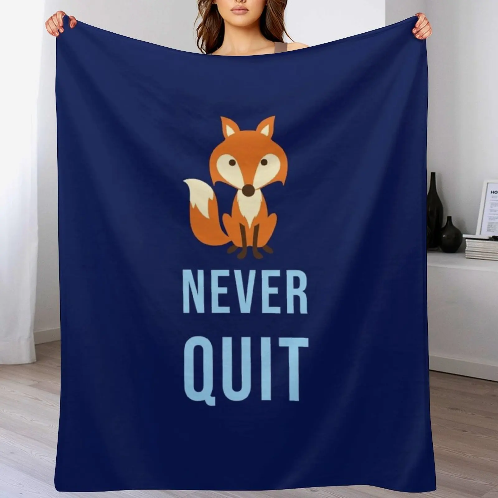 

Foxes never quite - Leicester Throw Blanket Long Lasting Soft Plush Blanket for Daily Use