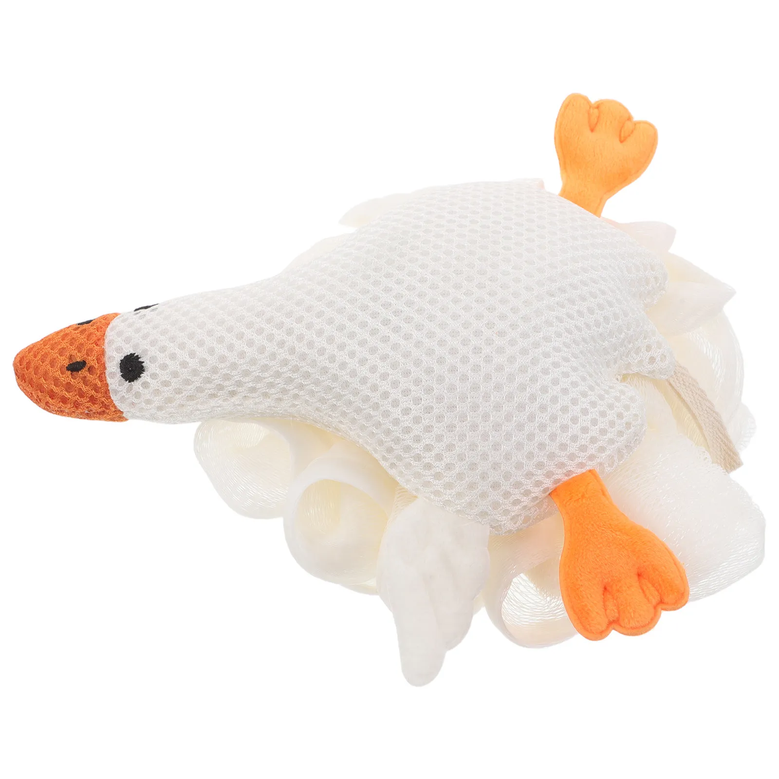 

Goose Shaped Kids Bath Sponge Large Size Animal Loofah For Children Exfoliating Shower Scrubber Soft Mesh Body Wash Sponge