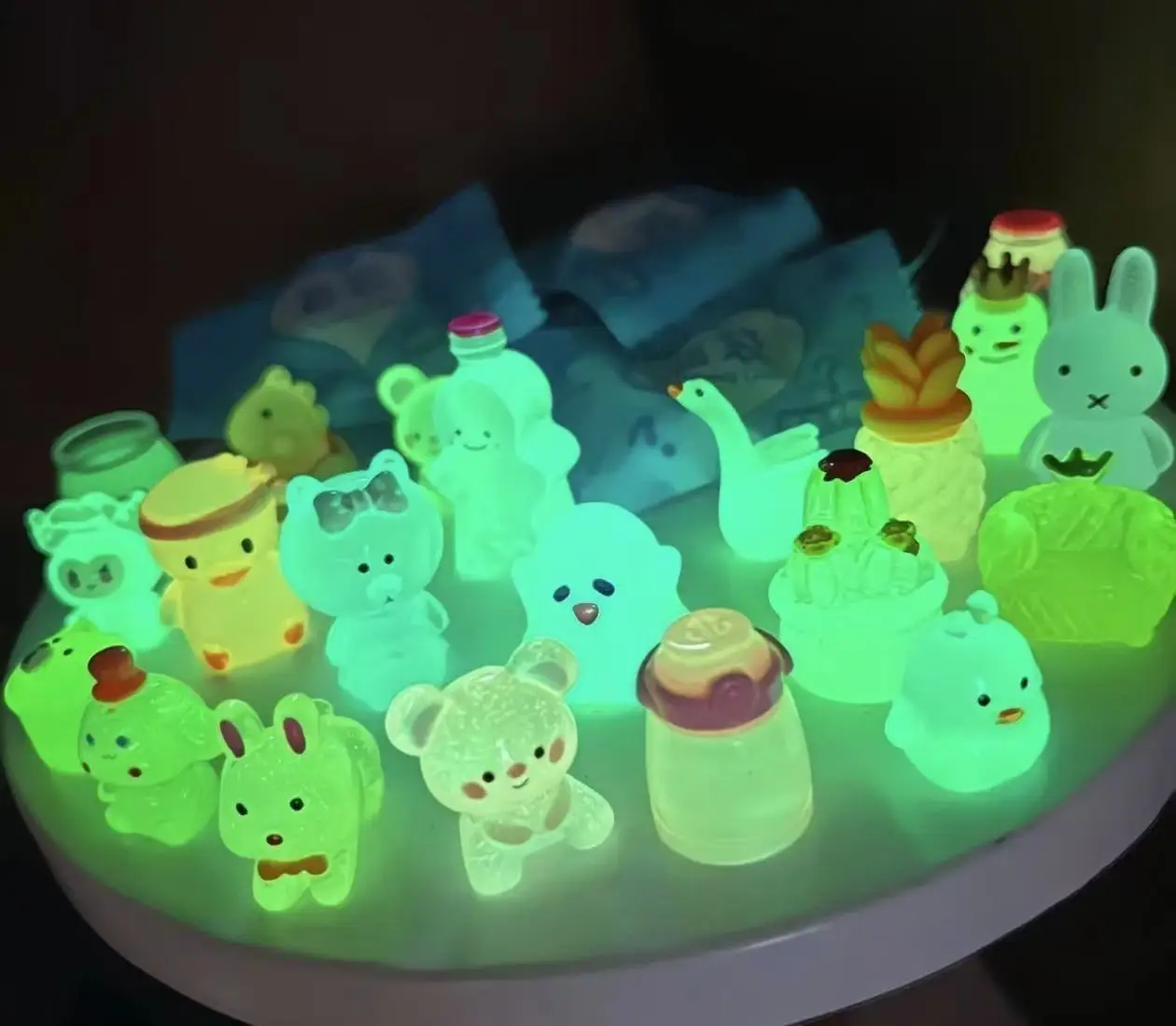 10-30-50pcs Mini Animal Surprise Blind Bags Cute Luminous Assorted Colors Animals Blind Box Toys for Kids Children Birthday Gift view 2
