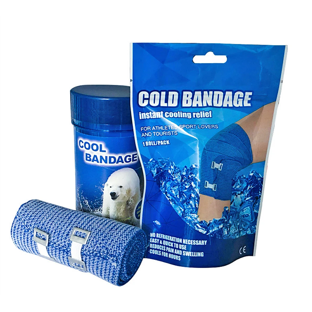 Vendaje de hielo elástico, compresa fría, refrigeración, recuperación muscular, primeros auxilios, esguince, paquete de hielo para atletas, mascotas adultas, botiquines de primeros auxilios