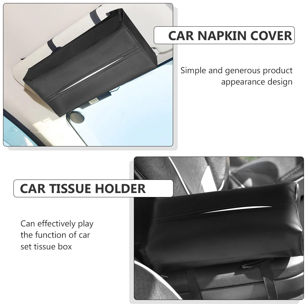 

1pc Artificial Tissue Box Durable Non Car Napkin Cover Peeling Color Simple Design Car Napkin Holder Cover