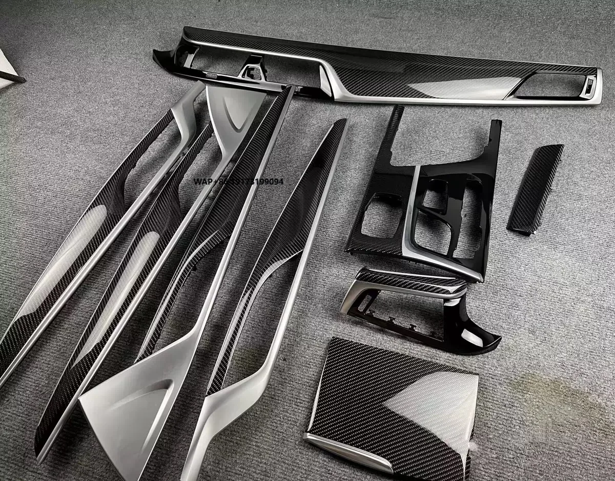 

Replacement Real Carbon Fiber Dash Interior Dashboard Panel Trim Covers for B-MW 5 Series G30 G31 G38 Car Interior Accessories