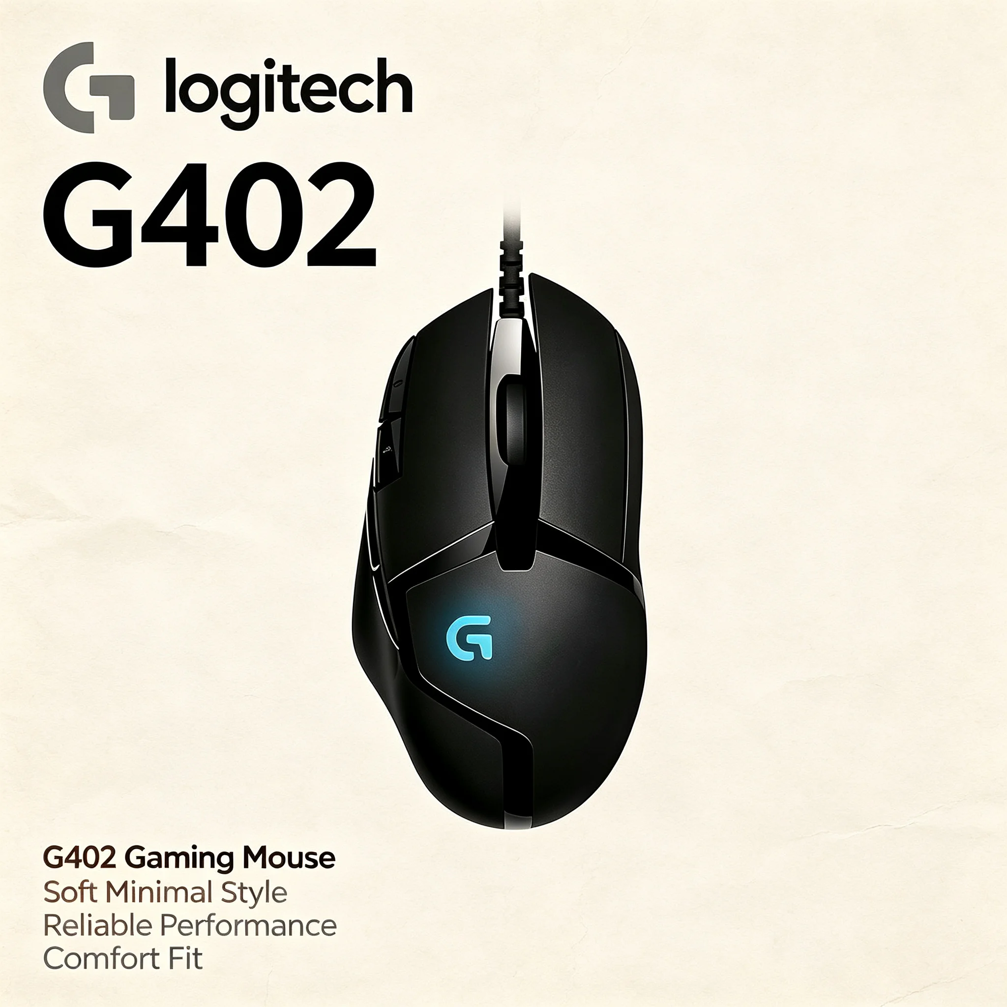 Logitech G402 Wired Optical Gaming Mouse 8 Custom Buttons RGB Light Gaming Mice For PC Gamer