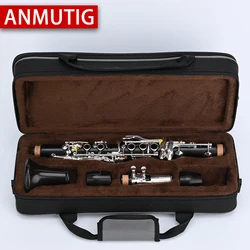 ANMUTIG Clarinet Eb Ebony Silver Plated Key Wood Instrument S6