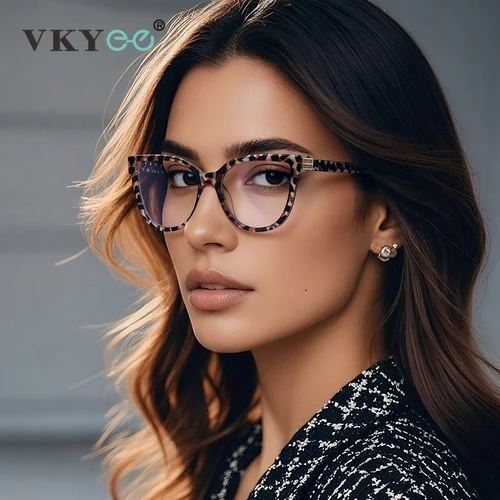 Imagen 2 del producto VICKY, nuevas gafas de lectura con montura grande de ojo de gato y mariposa, gafas de lectura antiluz azul para mujer, lentes graduadas personalizables para miopía PFD2282