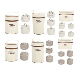 Thermal Lunch Box  304 Stainless Steel Multifunction Portable Insulated Lunch Container with Thermal Bag For School Student