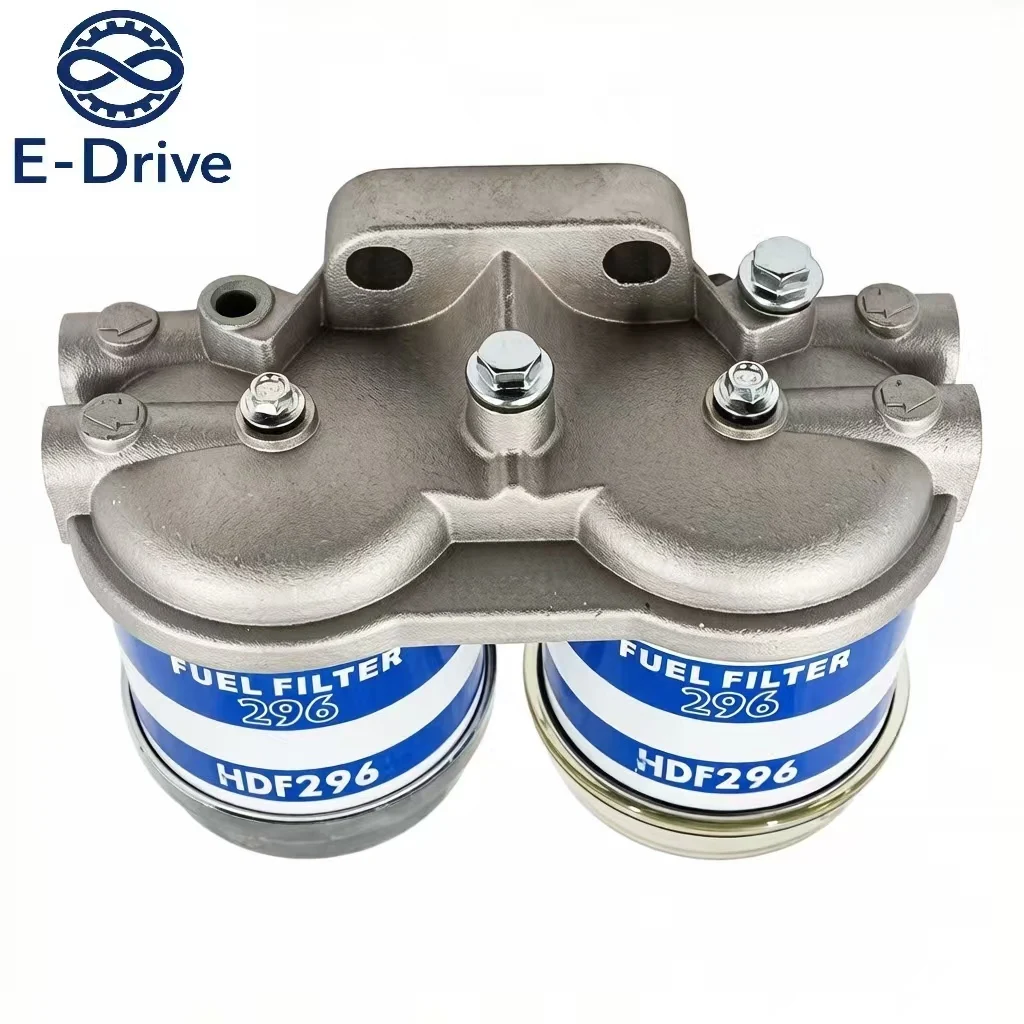 

7111 296 A30F Dual Add Diesel Fuel Filter Oil Water Separator 296 Elements Double Cup Filter Assembly