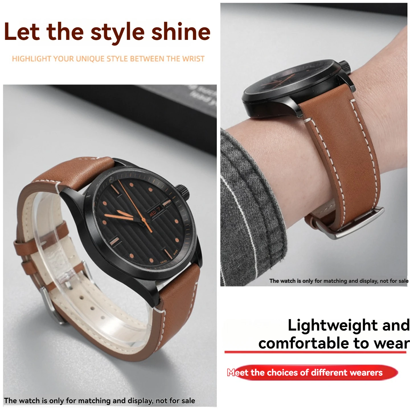 عالية الجودة جلد البقر سوار ل ميدو الملاح M026 سلسلة حزام M026430A الرجال البني 22 مللي متر حزام الساعات أوميغا تيودور حزام