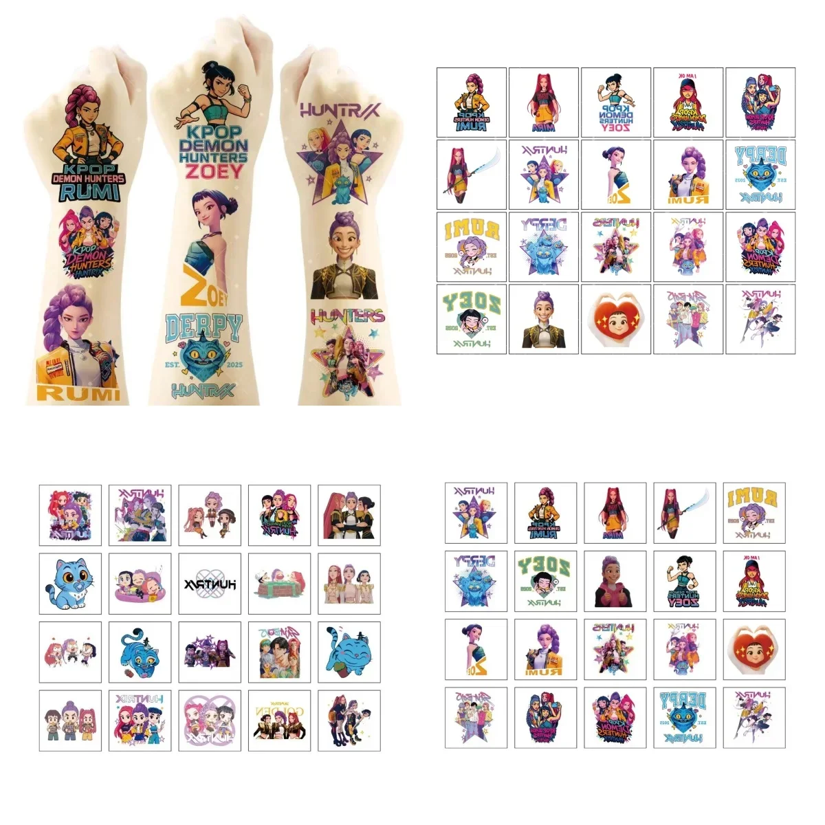 20/25/40 Stück/Set Cartoon Kpop Damon Hunters Rumi Kang Temporäre Tattoo-Aufkleber Rumi Tattoo-Aufkleber Demonisierend für Partygeschenke – Detail 10