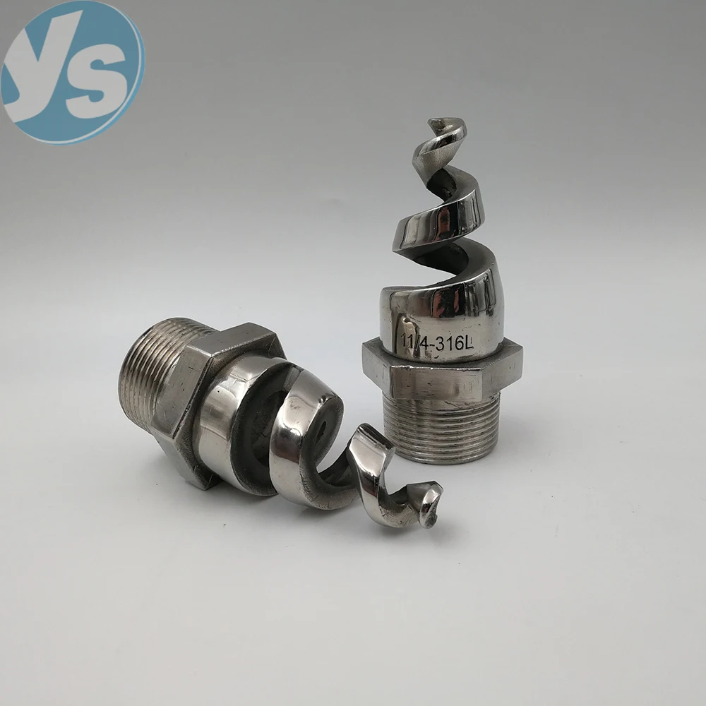 Spira Stainless Steel Nozzle Spray Dust Remove Spray Nozzle for Garden Hot Sale Watering Plant Full Cone Spiral