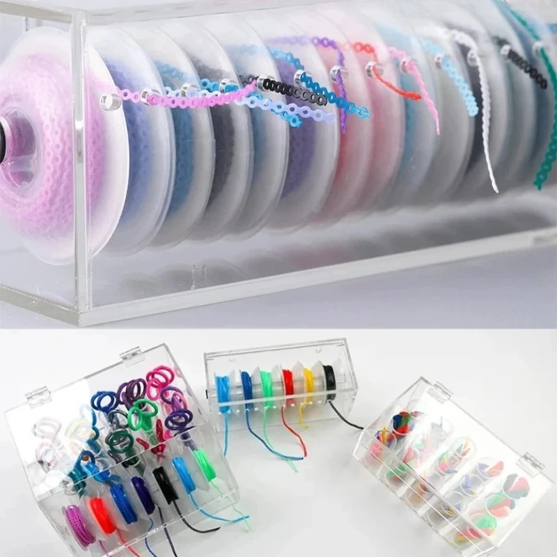 

1 шт., стоматологический диспенсер, силовая цепь, коробка для росса, ортодонтическая лигатура, органайзер для галстука, ортоэластичный держатель для хранения цепи