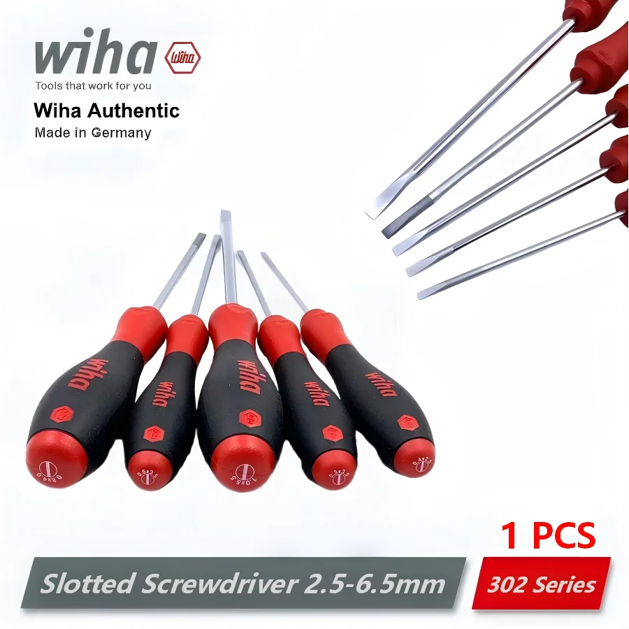 chave-de-fenda-ranhurada-alema-wiha-serie-302-25-65mm-com-cabo-softfinish-em-aco-cr-v-mo-para-reparo-de-terminais